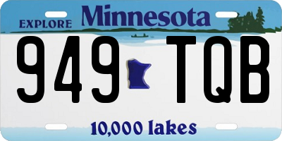 MN license plate 949TQB