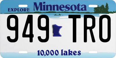 MN license plate 949TRO