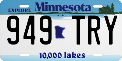 MN license plate 949TRY