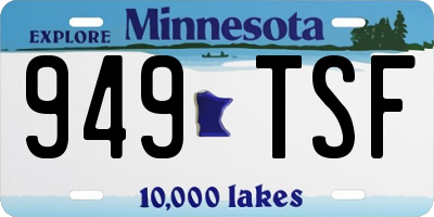 MN license plate 949TSF