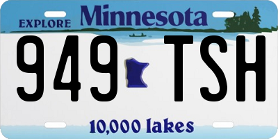 MN license plate 949TSH