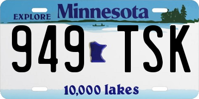 MN license plate 949TSK