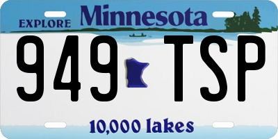 MN license plate 949TSP
