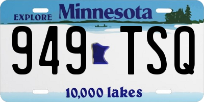 MN license plate 949TSQ