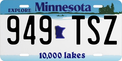MN license plate 949TSZ