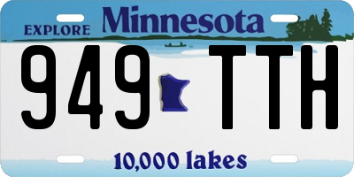 MN license plate 949TTH