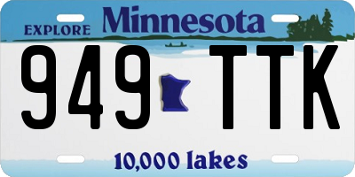 MN license plate 949TTK