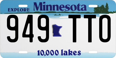 MN license plate 949TTO
