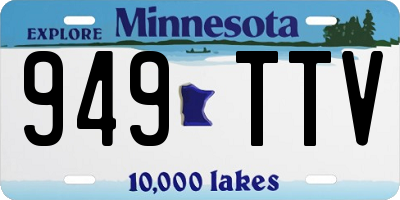 MN license plate 949TTV