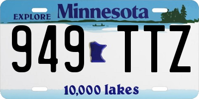 MN license plate 949TTZ