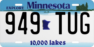 MN license plate 949TUG