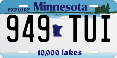 MN license plate 949TUI
