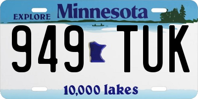 MN license plate 949TUK