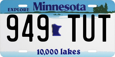 MN license plate 949TUT