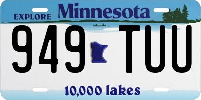 MN license plate 949TUU