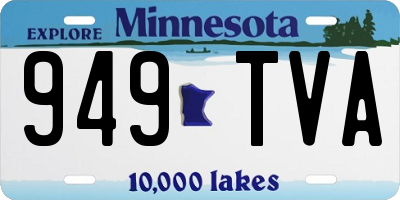 MN license plate 949TVA