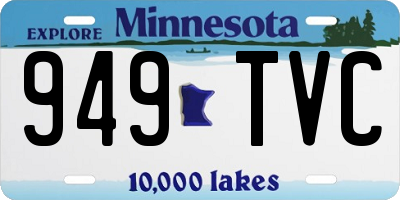 MN license plate 949TVC