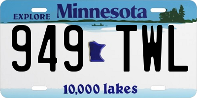 MN license plate 949TWL