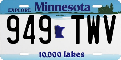 MN license plate 949TWV