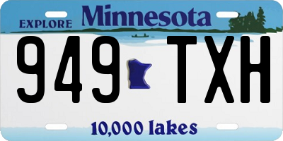 MN license plate 949TXH