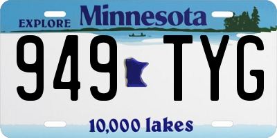 MN license plate 949TYG