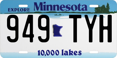 MN license plate 949TYH