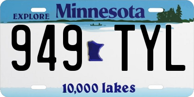MN license plate 949TYL