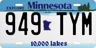 MN license plate 949TYM