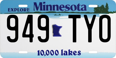 MN license plate 949TYO
