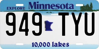 MN license plate 949TYU