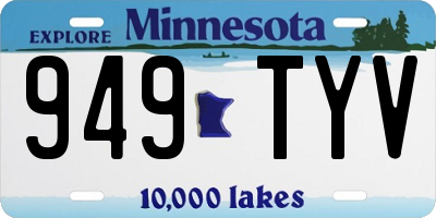MN license plate 949TYV