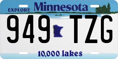 MN license plate 949TZG