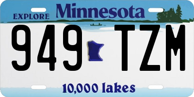MN license plate 949TZM