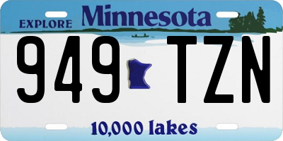 MN license plate 949TZN