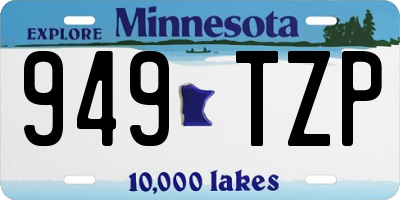 MN license plate 949TZP