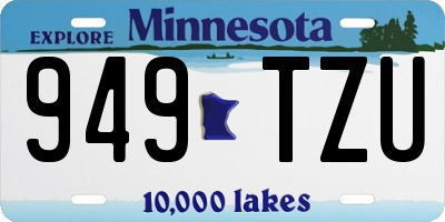 MN license plate 949TZU