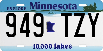 MN license plate 949TZY