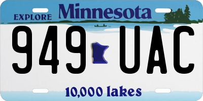 MN license plate 949UAC