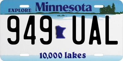 MN license plate 949UAL