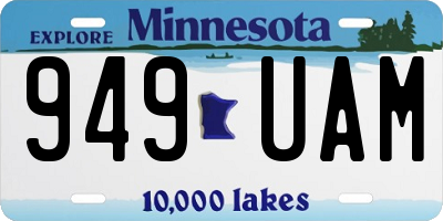 MN license plate 949UAM