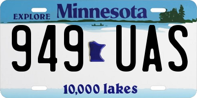MN license plate 949UAS