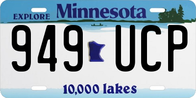 MN license plate 949UCP