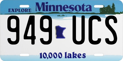 MN license plate 949UCS