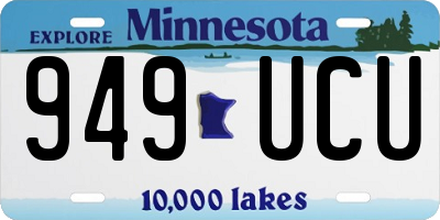 MN license plate 949UCU