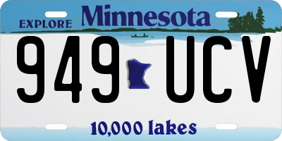 MN license plate 949UCV