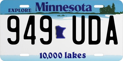 MN license plate 949UDA