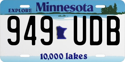 MN license plate 949UDB
