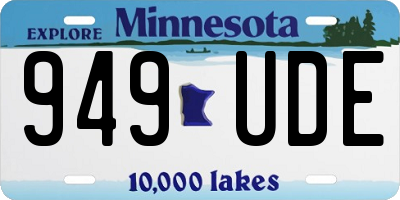 MN license plate 949UDE