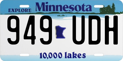 MN license plate 949UDH