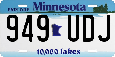 MN license plate 949UDJ